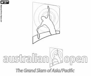 Australian Open toernooi logo kleurplaat