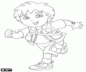 Het avontuurlijk kind Diego Marquez kleurplaat