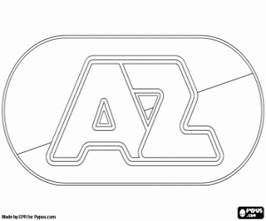 AZ Alkmaar-logo kleurplaat