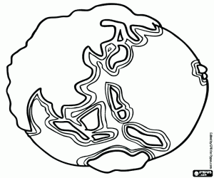 Azië in onze planeet kleurplaat