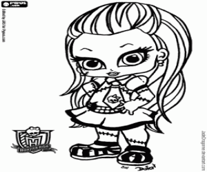 Baby Frankie, Baby Monster High kleurplaat
