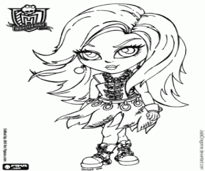 Baby Spectra Vondergeist,Baby Monster High kleurplaat
