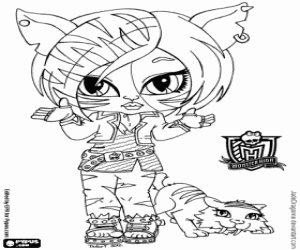 Baby Toralei, Baby Monster High kleurplaat