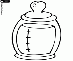 Een Babyfles om te voeden kleurplaat