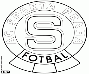 Badge van AC Sparta Praha kleurplaat