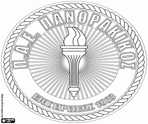 Badge van AFC Panthrakikos kleurplaat