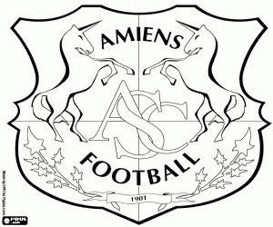 Badge van Amiens SC kleurplaat