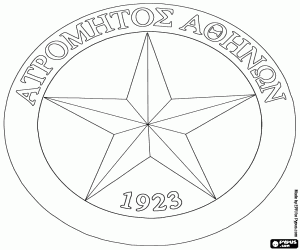Badge van Atromitos FC kleurplaat