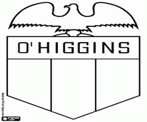 Badge van CD O'Higgins, Chile kleurplaat