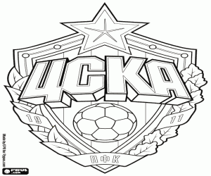 Badge van CSKA Moskou kleurplaat