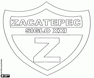 Badge van de CF Zacatepec kleurplaat