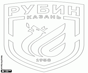 Badge van FK Rubin Kazan kleurplaat