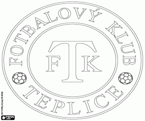 Badge van FK Teplice kleurplaat