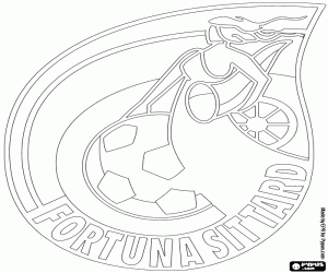 Badge van Fortuna Sittard kleurplaat