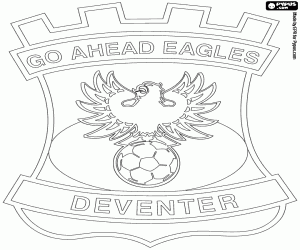 Badge van Go Ahead Eagles kleurplaat