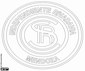 Badge van Independiente Rivadavia kleurplaat