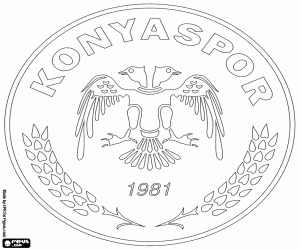Badge van Konyaspor kleurplaat