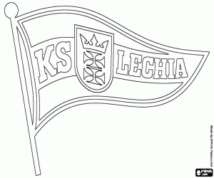 Badge van Lechia Gdańsk kleurplaat