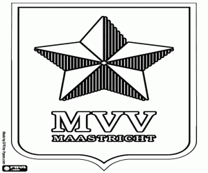 Badge van MVV Maastricht kleurplaat