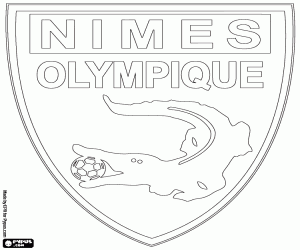 Badge van Nîmes Olympique kleurplaat