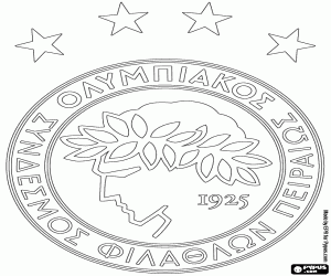 Badge van Olympiakos Piraeus kleurplaat
