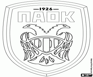 Badge van PAOK Saloniki kleurplaat