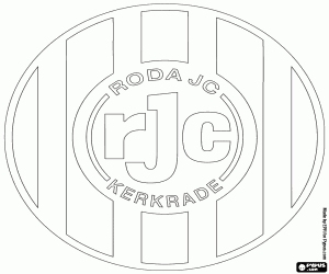 Badge van Roda JC Kerkrade kleurplaat