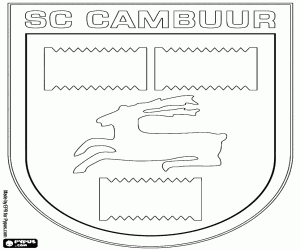 Badge van SC Cambuur kleurplaat