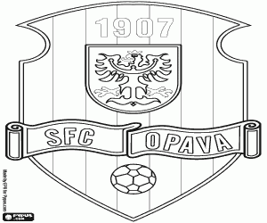Badge van SFC Opava kleurplaat