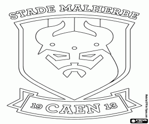 Badge van SM Caen kleurplaat