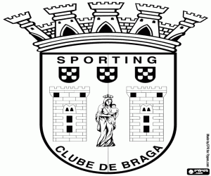 Badge van Sporting de Braga kleurplaat