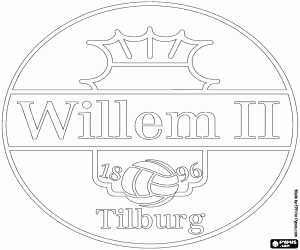 Badge van Willem II kleurplaat