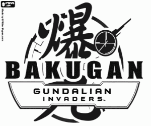 Bakugan Gundalian Invaders logo kleurplaat