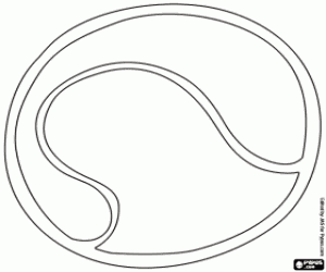 Een bal voor de spelen van de kat kleurplaat