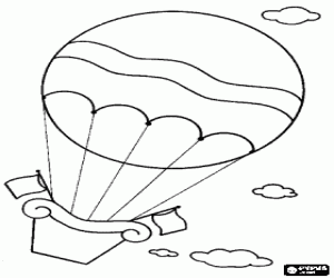 Ballon vliegen kleurplaat