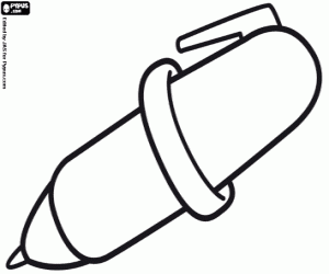 Een balpen om te schrijven kleurplaat