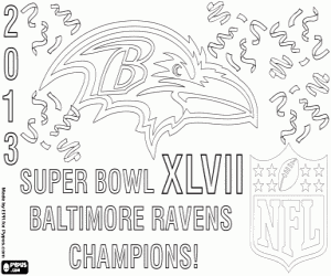 Baltimore Ravens, Super Bowl 2013 kleurplaat