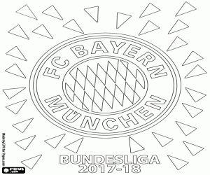 Bayern München, Bundesliga 2017-2018 kleurplaat
