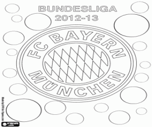 Bayern München, kampioen 2012-2013 kleurplaat