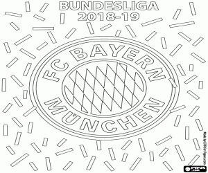 Bayern München, kampioen 2018-2019 kleurplaat
