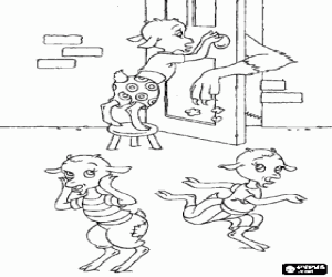 Het been van de wolf met meel kleurplaat