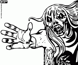 Een beest op Halloween kleurplaat