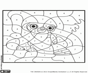 Belt, kleurplaten met getallen kleurplaat