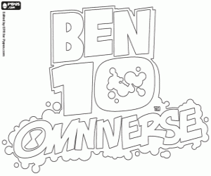 Ben 10 Omniverse logo kleurplaat