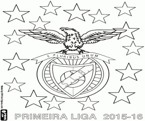 Benfica Lissabon, kampioen 2015-2016 kleurplaat