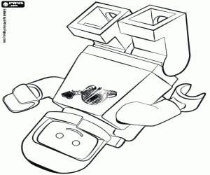 Benny astronaut in gewichtloosheid kleurplaat