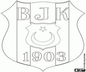 Besiktas schild kleurplaat