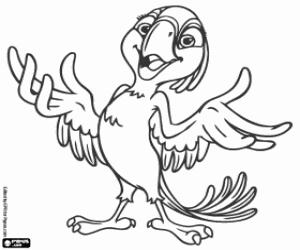 Bia, de jongste dochter van Blu en Jewel kleurplaat