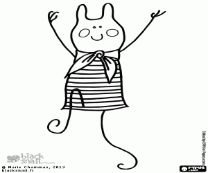 Blackie, de protagonist kleurplaat