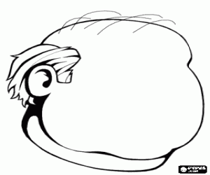 Blank gezicht van kale man kleurplaat